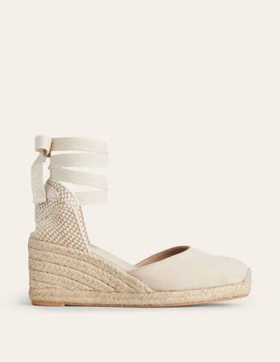 Boden Cassie Espadrille Wedge Oatmeal Women  In Brown