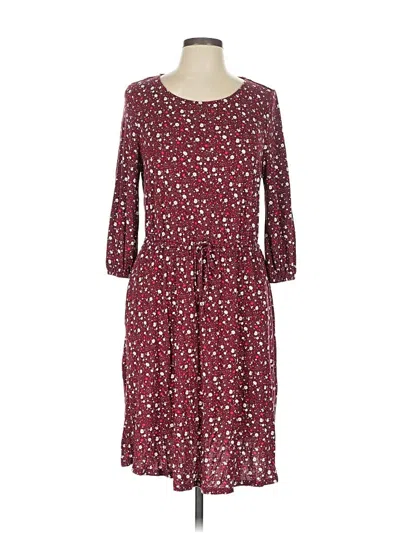 Pre-owned Boden Casual Dress In Burgundy