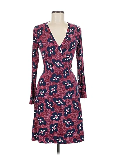 Pre-owned Boden Casual Dress In Burgundy