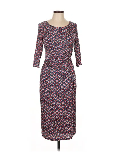 Pre-owned Boden Casual Dress In Burgundy