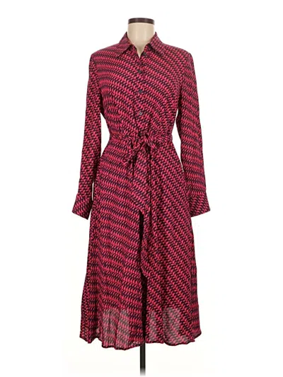 Pre-owned Boden Casual Dress In Burgundy