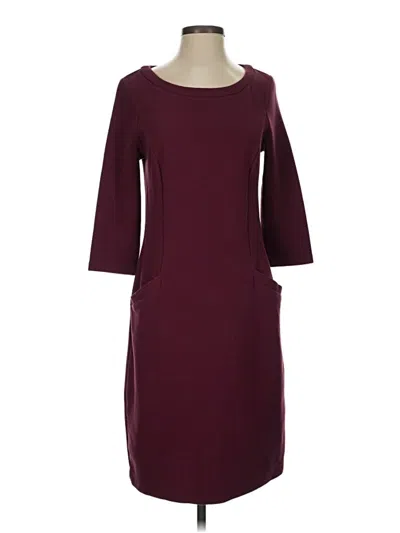 Pre-owned Boden Casual Dress In Burgundy
