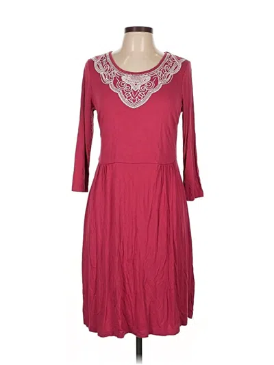 Pre-owned Boden Casual Dress In Burgundy