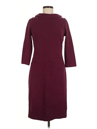 Pre-owned Boden Casual Dress In Burgundy