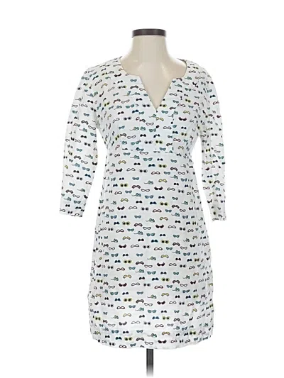 Pre-owned Boden Casual Dress In White