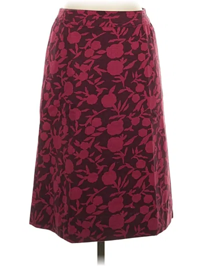 Pre-owned Boden Casual Skirt In Burgundy