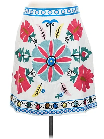 Pre-owned Boden Casual Skirt In White