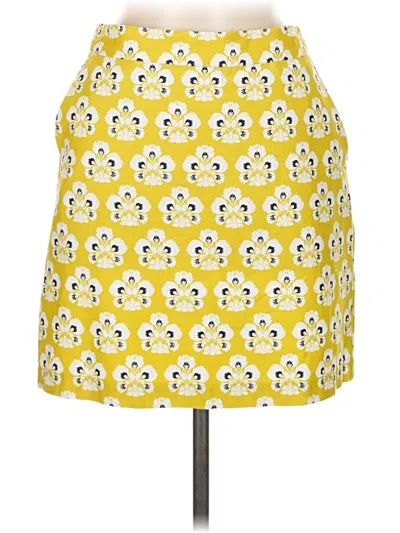 Pre-owned Boden Casual Skirt In Yellow