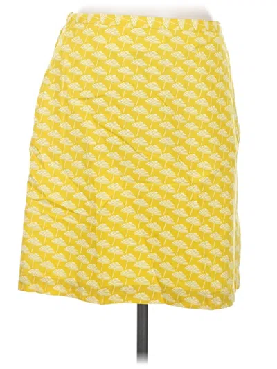 Pre-owned Boden Casual Skirt In Yellow