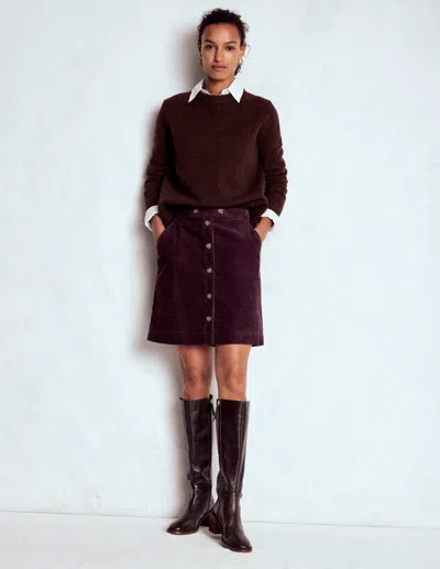 Boden Cecelia Cordrock-tiefes Aubergine In Multi