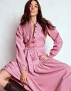 Boden Cecily Midikleid Aus Cord-rosa Schleier In Pink