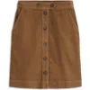 Boden Celia Stretch Cotton Corduroy Skirt In Brown
