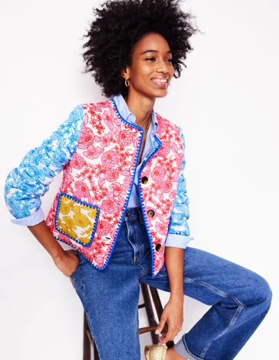 Boden Chelsea Quilted Jacket-blossom Cascade Female  In Multi