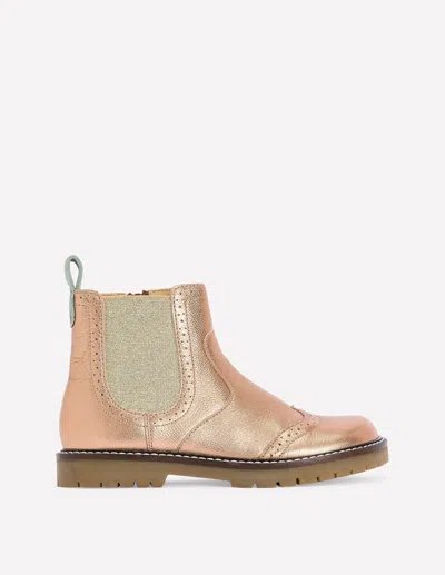 Boden Kids' Chelsea-stiefel Aus Leder-bronze In Neutral