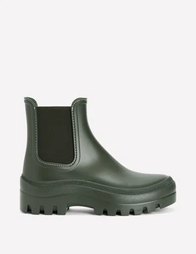Boden Chelsea-gummistiefel Mit Breiter Sohle In Khaki | Grösse 36 In Grün