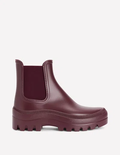 Boden Chelsea-gummistiefel Mit Breiter Sohle In Oxblood | Grösse 36 In Rot