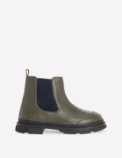 Boden Kids' Chelsea-stiefel Mit Breiter Sohle In Khaki | Grösse 24 In Green