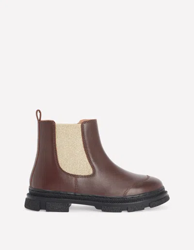 Boden Kids' Chelsea-stiefel Mit Breiter Sohle In Umbra | Grösse 24 In Brown