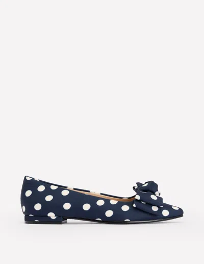 Boden Chisel Toe Ballet Flatfrench Navy, Abstract Dot Women  In French Navy/ Abstract Dot