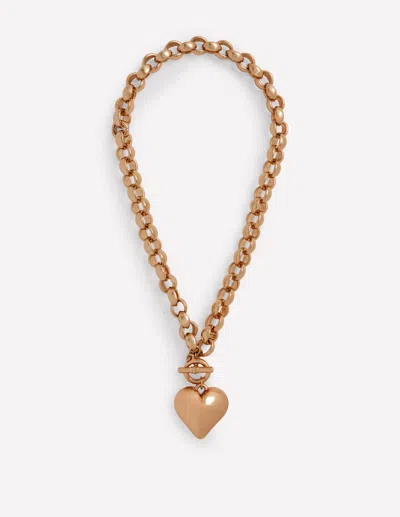Boden Breite Halskette Mit Herzdesign-gold