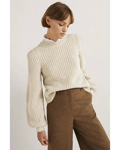 Boden Chunky Ribbed Wool & Alpaca-blend Jumper In Brown