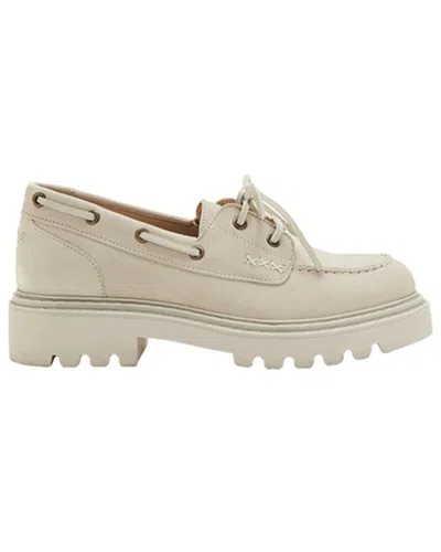 Boden Chunky Sole Leather Deck Shoe In Neutral