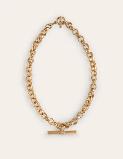 Boden Chunky T-bar Chain Necklace Gold Women