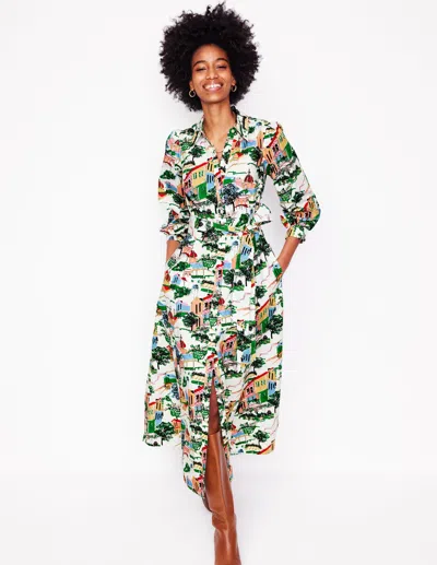 Boden Clara Cotton Shirt Dressmulti, Painted Village Women  In Multi/ Painted Village