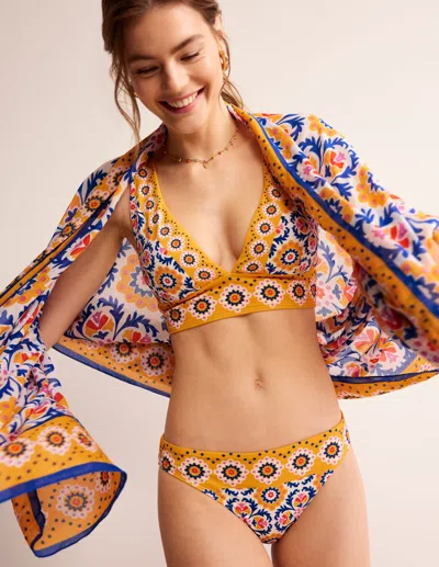 Boden Classic Bikini Bottomsartisan Gold, Mosaic Tile Women  In Blue