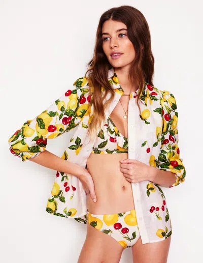 Boden Classic Bikini Bottomsivory, Cherries And Lemons Women  In Multi
