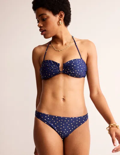 Boden Classic Bikini Bottomsnavy Foil Spot Women  In Blue