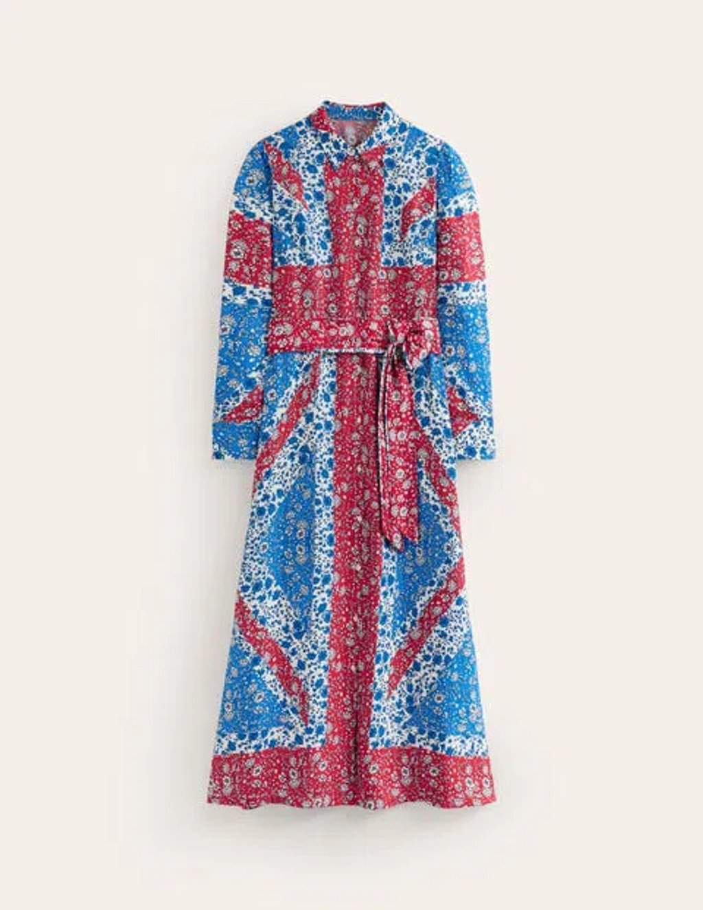 chinese dress ladies Ellie Cotton Maxi Shirt Dress-Broderie Denim