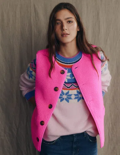 Boden Clerkenwell Reversible Gilet Pink Ribbon