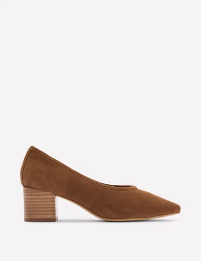 Boden Closed Back Block Heel Raw Umber  In Brown