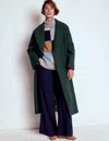 Boden Cocoon Wool Coat Emerald Night  In Green
