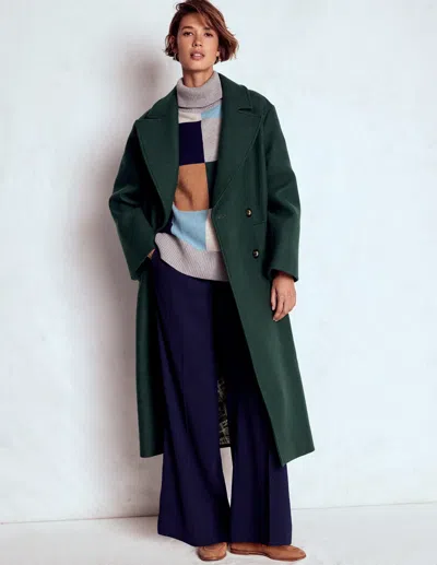 Boden Cocoon Wool Coat Emerald Night  In Green