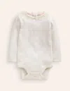 Boden Mit Kragen-ivory And Navy Spot In White