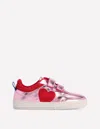 Boden Niedrige Sneaker Mit Blockfarben-metallic-pink Herz In Pink