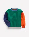 Boden Sweatshirt In Blockfarben-schmucksteingrün Blockfarben In Green