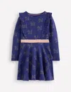 Boden Cora Jerseykleid Zum Herumwirbeln-marineblau Folien-pudel In Multi