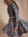 Boden Cora Jerseykleid Zum Herumwirbeln-steuerbordblau Beeren Blumenmuster In Multi