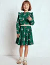 Boden Cora Twirly Jersey Dress Jewel Green Nutcracker  In Green