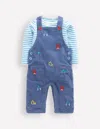 Boden Latzhose Aus Cord Im Set-blau Fahrzeuge In Blue