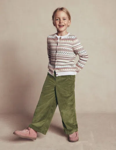 Boden Kids' Cordhose Mit Kordelzug In Grün | Grösse 98 In Green