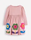 Boden Cordkleid Mit Applikation-mandelrosa Blumen In Pink