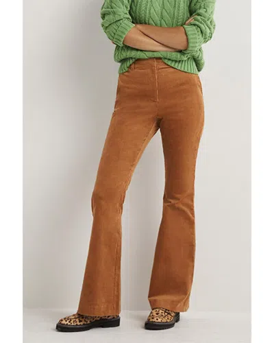 Boden Corduroy Flare Trouser In Brown