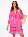 BODEN CORINNA RIC RAC JERSEY DRESSSORBET PINK WOMEN BODEN