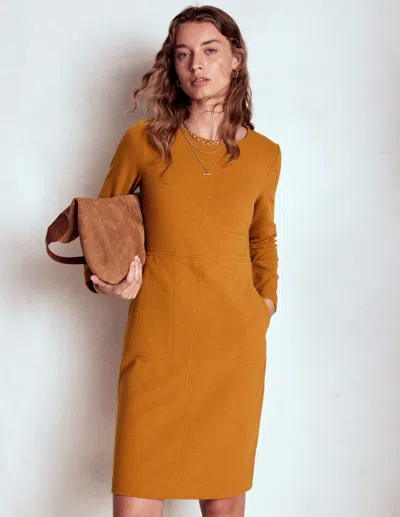 Boden Cornelia Ottoman Dress Toffee Brown
