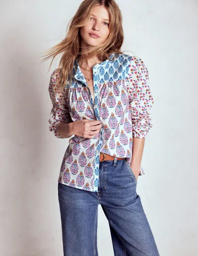 Boden Corrine Cotton Top Multi, Wildflower Bouquet Women