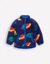 Boden Kuschelige Teddyfell-jacke-dämmerungsblau Planeten In Multi